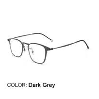 Japanese Luxury Brand Replica Fashionable Retro Square Eyewear Luxury Ultra Light Pure Titanium Business Men's Glasses Frames No Lens tamsiai pilka spalva