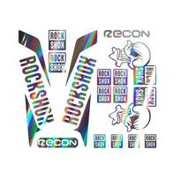 2PCS Recon Waterproof Mountain Bike Stickers Vinyl Decals - Red MTB Fork Graphics Scratch Resistant 15CM blue