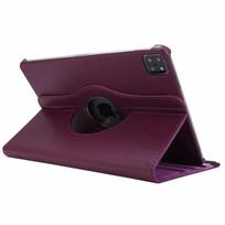 For iPad Air Pro 13 12.9 Case 360 Rotating Leather Stand Cover For iPad Pro 12 9 inch Cases Funda Capa iPad 12.9 2022 6st violetinė