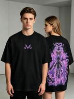 Unisex shirt Cotton Oversize Large Size Majin Vegeta Dragon Ball Oversize Washed S gray