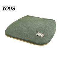 Deformation Resistant Chair Pad Memory Foam Pad, Dining Cushion with Ties, Anti-slip Bottom, Washable Office Cover, Soft Thick Warm Seat for A žalia