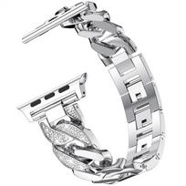Diamond Strap For Apple Watch Band Ultra 2 49mm 45 41 42 46 38 40 44mm Link Bracelet Corre iWatch Series 10 9 8 7 6 5 4 3 SE 38 40 41 42mm(S10) gray