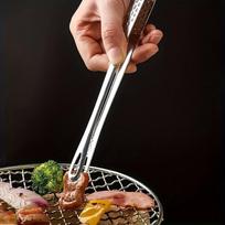 1 vnt. BBQ žnyplės Nerūdijančio plieno BBQ žnyplės Virtuvinės maisto žnyplės Pincetai Maisto gaminimo įrankiai 1 pcs brown