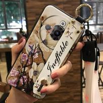 Lanyard Waterproof Phone Case For ZTE Nubia Focus Pro 5G Ring Silicone Phone Holder Anti-knock Soft case Protective ZTE Nubia Focus Pro 5G brown