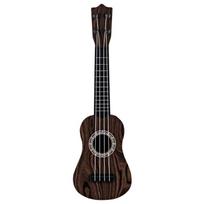 Žaislinis ukulele klasikinės gitaros muzikos instrumentas, vaikai groja ankstyvojo mokymosi metu, reguliuojamos virvelės su 2 spalvų irklais black
