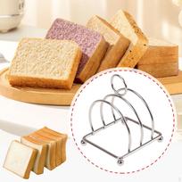 Stainless Steel Toast Rack 3 Slice Slot Organizer Bread Stand Cafe Gathering Table sidabras