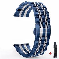 22mm Universalus nerūdijančio plieno metalinis dirželis Huawei Watch GT 6 Pro 46mm GT6/GT5/GT4 46mm, 20mm Samsung Galaxy Watch 7 6 5 4 22MM gray