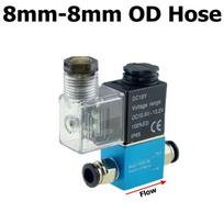 12V 24V 220V Pneumatic Solenoid Valve 2 Position 1/4 Port 2 Way Normally Closed 2V025-08 Air Compressor Magnetic Control Valve (as the picture,AC 220V)