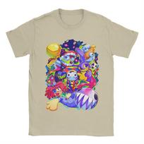 The Amazing Digital Circus Fan T-shirt Men Women Summer Cotton Clothing Cartoon Round Neck Short Sleeved 3XL blue
