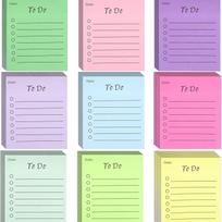 Multi-Color Fluorescent Sticky Notes - Strong Adhesion, Creative Memo Planner 7.5*9 cm white