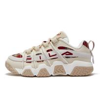 Fila Fusion Buster Comfortable Versatile Durable Lightweight Low-Top Retro Basketball Shoes Women sneaker Beige T12W513219FWS 37.5 white
