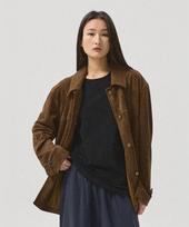 Aheule Hugo Suede Half Hunting Jacket_Brown Brown/Brown black