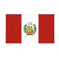 60x90cm 90x150cm Peru Vėliava Poliesterio Audiniai Dvigubo Šono Spausdintas Siuvinėtas Peru Nacionalinis Vėliavos Dekoras 60 x 90cm