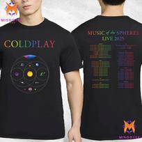 New Coldplay Music Of The Spheres World Tour  Concert TShirt Unisex T-Shirt M white