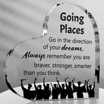 2D Flat, 1pc Graduation Inspirational Acrylic Gifts for Women Men Gifts - Class Graduation Gifts - University College Middle High School Graduate Souv 10x10cm white