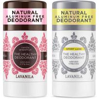 Lavanila Natural Deodorant Vanilla Grapefruit + Sport Luxe 2oz 2 pcs gray