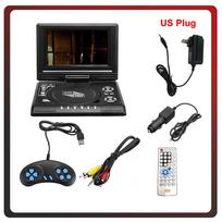 7,8 colio nešiojamas namų automobilio DVD grotuvas VCD CD MP3 HD DVD grotuvas Analoginis televizorius USB SD kortelės RCA žaidimų LCD 16:9 Pasukite US juoda