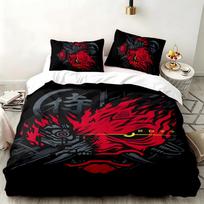 Cyberpunk 2077 3pc set Perfect for bedroom use Comfortable bedding set includes a duvet cover and two pillowcases Ideal birthday or Christmas gift 135cmx200cm