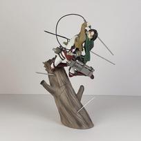 28cm Attack on Titan Levi Renewal 1/8 Scale PVC Action Figure Toys Collection Anime Figure Model Doll Gift gray