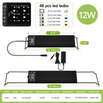 30-60cm Akvariumas 24/7 Pilno spektro apšvietimas LED šviesa Akvariumo dekoracija Vandens augalų auginimo lempa IP68 Vandeniui atsparus 100V-240V UK Plug