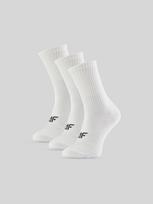 4F Ilgos kojinės (3-pack) moteriškos - baltos 35-38