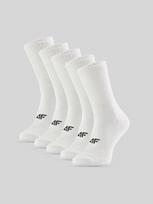 4F Ilgos kojinės (5-pack) vyriškos - baltos 43-46