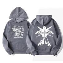 Rapper Ken Carson European Tour Hoodies Men's Women Vintage Trend Sweatshirts Casual Long Sleeve Hooded Streetwear 3XL white