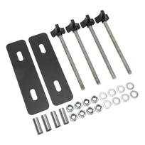 Traction Boards Mounting Pin Kit Steel M10x180 3.15‑5.51in Hole Spacing Support Bracket Set for SUV Car Black juoda