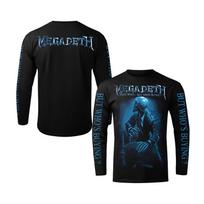 Sunkiojo Metalo Gigantai Kritikuoja Metalo Megadeth Punk Rock Amerikietiškas Ilgomis Rankovėmis T-shirt Rudens Vyriškos Mados Viršutinė Dalis 5XL black