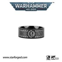 Žvaigždžių kalvės Žvaigždžių liejimas Warhammer 40K Periferinė Mechaninė Dievo Religija, Ekstremalus Kariūnas Titano Plieno Žiedas us size 9 black