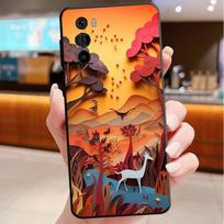 Case For Motorola Edge 50 40 Pro 60 50 40 30 Ultra Neo Fusion Moto G85 G72 G53 G54 G84 G13 G32 Landscape Sceneary Moon Flower Moto G32 white