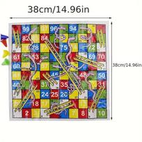 3D Snake and Ladder Chess Game: Folding Board & Interactive Toy for Children yellow