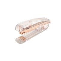Rose Gold Transparent Stapler for #12 (24/6) Staples white