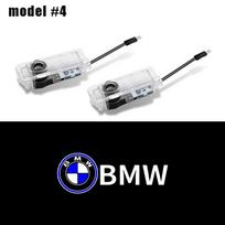vbjly8 2Pcs LED Car Welcome Logo Light Door Projector Light Accessories For BMW E36 F20 E46 E39 E38 E90 E53 X3 X5 X6 M2 M4 F30 E60 E87 AJ7 white