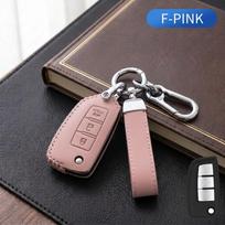 Leather Car Key Cover For Nissan Qashqai X-Trail Rogue Micra Navara Sentra Juke Versa Altima Key Fob Protective Case Holder (as the picture,For Nissan) gray
