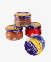 Saphir Beeswax Shoe Cream 50Ml Leather Nourishing & Polishing Shoe Polish (Type B) Navy Blue/Free brown