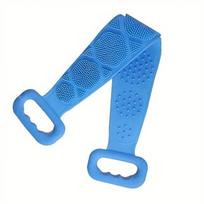 Body Silicone Brush Scrub Body Exfoliating Sponge Brush Bathroom Shower Back Brush Bath Scrub Clean Tool Stain Removal Bath Belt mėlyna