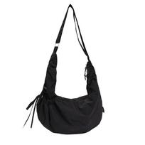 2026 New Simple Lazy Wind Large Capacity Lightweight Shoulder Bag Solid Color Casual Korean Relaxation Commuter Messenger Bag juoda