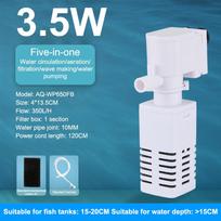 Aquarium Filter Pump Fish Tank Submersible Silent Air Oxygen Aerator Water Change Pump Aquarium Air Pump Wave Maker 220V 3.5w blue