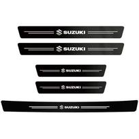 5 vnt. Anglies pluošto automobilio slenksčio apsaugos nuo įbrėžimų lipdukai Suzuki Swift Jimny Ignis SX4 S-cross Splash Baleno Vitara Celerio black
