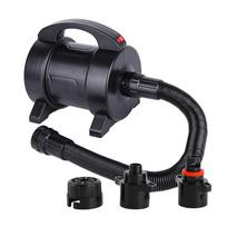 1600W Elektrinis siurblys Nešiojamas elektrinis pripučiamo čiužinio siurblys baseinui, plaustui, lovai, valčiai black