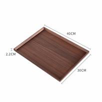 Solidžios medienos padavimo lėkštė Lygiai poliruota Dekoratyvinis padėklas Elegantiškas maisto padėklas Namų dekoras 40*30*2.2cm