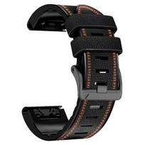Odinė silikoninė apyrankė Garmin Fenix 9/9Pro 51MM7 7X 8 6 6X Pro 5 3HR Fenix 9/9pro 47MM Dirželis 26 22mm Tactix Bravo Delta Mk2 Laikrodžio apyrankė Apyrankė 22mm juoda