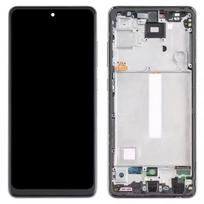 AMOLED ekranas Samsung Galaxy A52 5G A526 A526B A526F/DS, LCD ekranas, jutiklinio ekrano skaitmenintuvo keitimas OLCD with blue Frame
