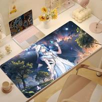 Game Wuthering WWaves Shorekeeper Mouse Pad Large Desk Mat Keyboard Ergonomic Office Rubber Pc NonSlip AntiFray Home Custom B 800x300x3mm