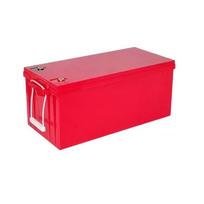 12V 24V Lifepo4 Battery Case Solar Cells 12V 24V 100ah 105Ah 180ah 200ah 280ah 320ah Lifepo4 Batteri Box RV Battery Plastic Case raudona