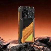 HOTWAV Hyper 8E tvirtas išmanusis telefonas, 15100mAh IP68/IP69K Android 16 4G, itin didelis garsiakalbis, dvigubi žibintuvėliai, 16GB RAM 128GB ROM, tvirtas dizainas, lauko įrankis 16GB+128GB
