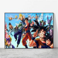Drobės plakatas Super Blue Goku Living Room Wall Art Decor Cuadros Geriausias 21cm×30cm NoFrame