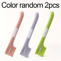 2 PC Silicone Cat Food Scoop and Feeder, Long Handle Stirring Stick for Pet Food, Ideal for Cats - Random Color Selection 2pcs Random Color Canning Spoon gray