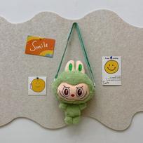 Plush doll bag girl plush girl grab doll cartoon bag new cute soft cute messenger shoulder bag žalia
